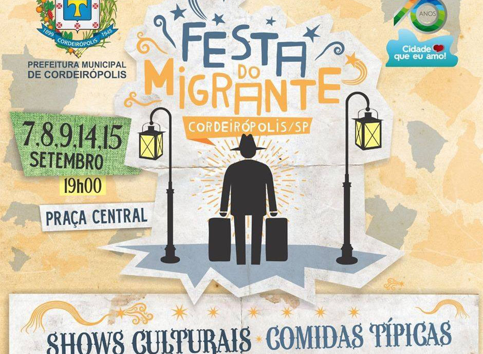 Festa do migrante acontece a partir desta sexta (7)