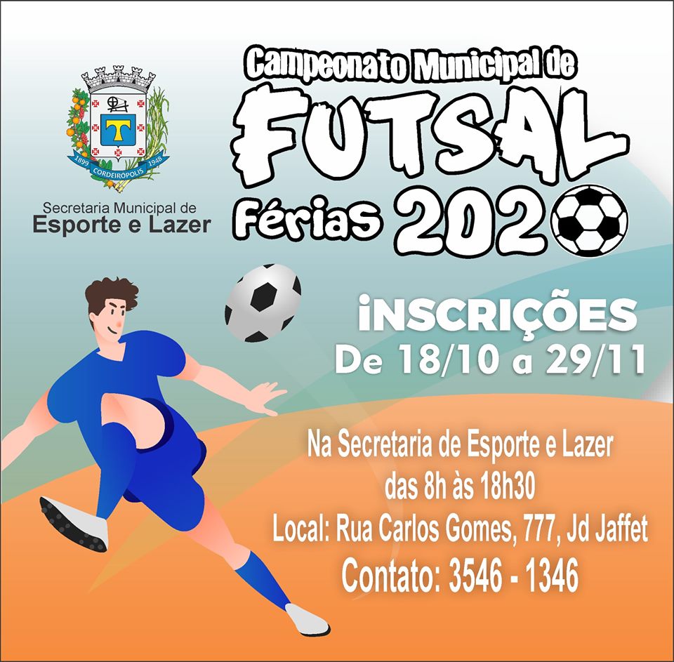 Campeonato de futebol de férias 2020 abre inscrições