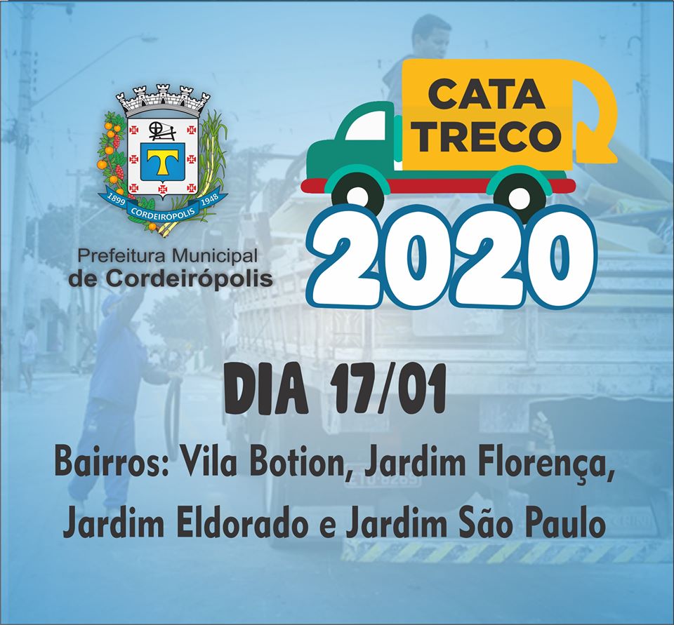 Vila Botion, Florença, São Paulo e Eldorado terá serviço de cata-treco nesta sexta-feira (17)