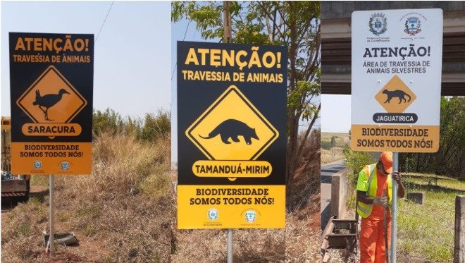Secretaria Meio Ambiente instala placas de alertas pelo Rodovia Limeira-Cordeirópolis