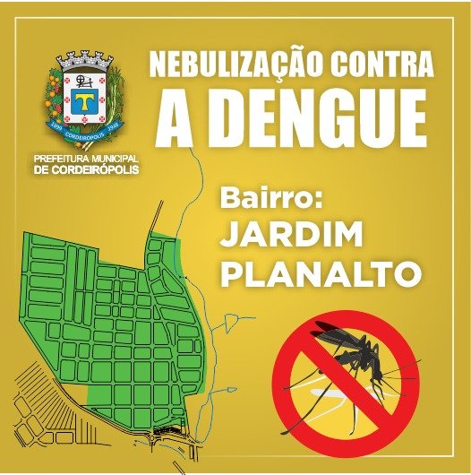 Cordeirópolis inicia nebulização contra a dengue