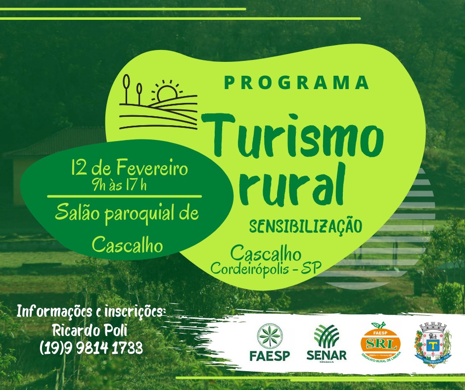 Cordeirópolis promove cursos para Turismo Rural