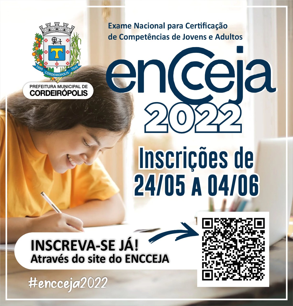 Iniciam dia 24 inscrições para o ENCCEJA 2022