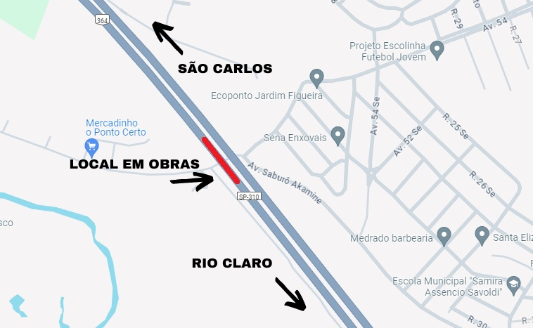 Eixo fará interdição parcial em Rio Claro para manutenção de viaduto
