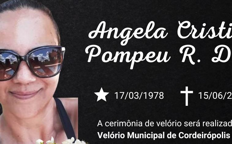 Falecimento - Angela Cristina Pompeu R. Dias
