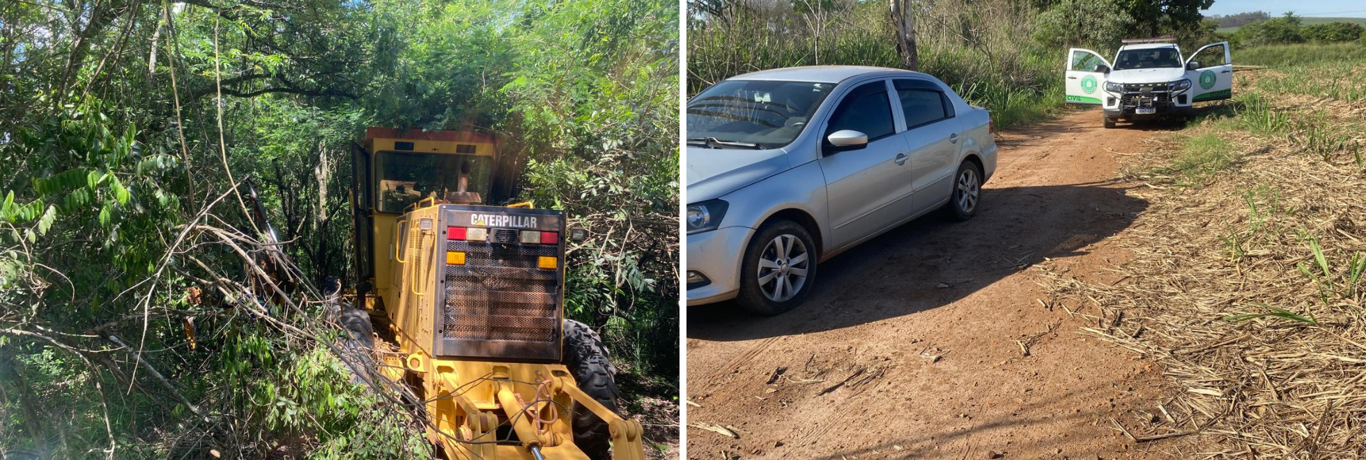 Pelotão Ambiental localiza veículo e máquinas roubadas em fazenda de Cordeirópolis