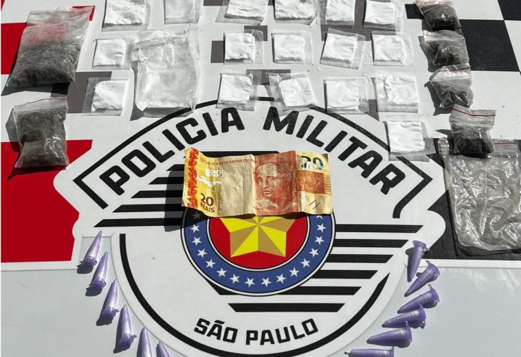 Homem é preso por tráfico de drogas após ser flagrado com entorpecentes em Santa Gertrudes