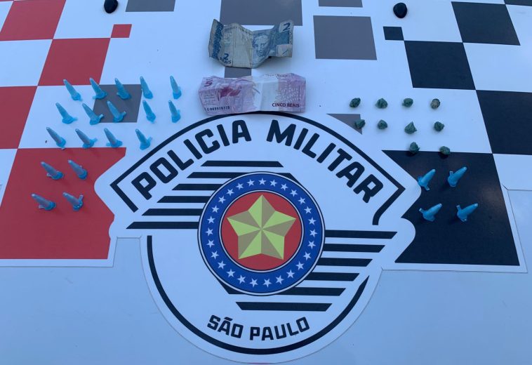 Homem é preso por tráfico de drogas em viela do bairro Parque Industrial, em Santa Gertrudes